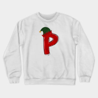 Letter P - Christmas Letter Crewneck Sweatshirt